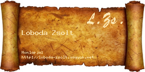 Loboda Zsolt névjegykártya